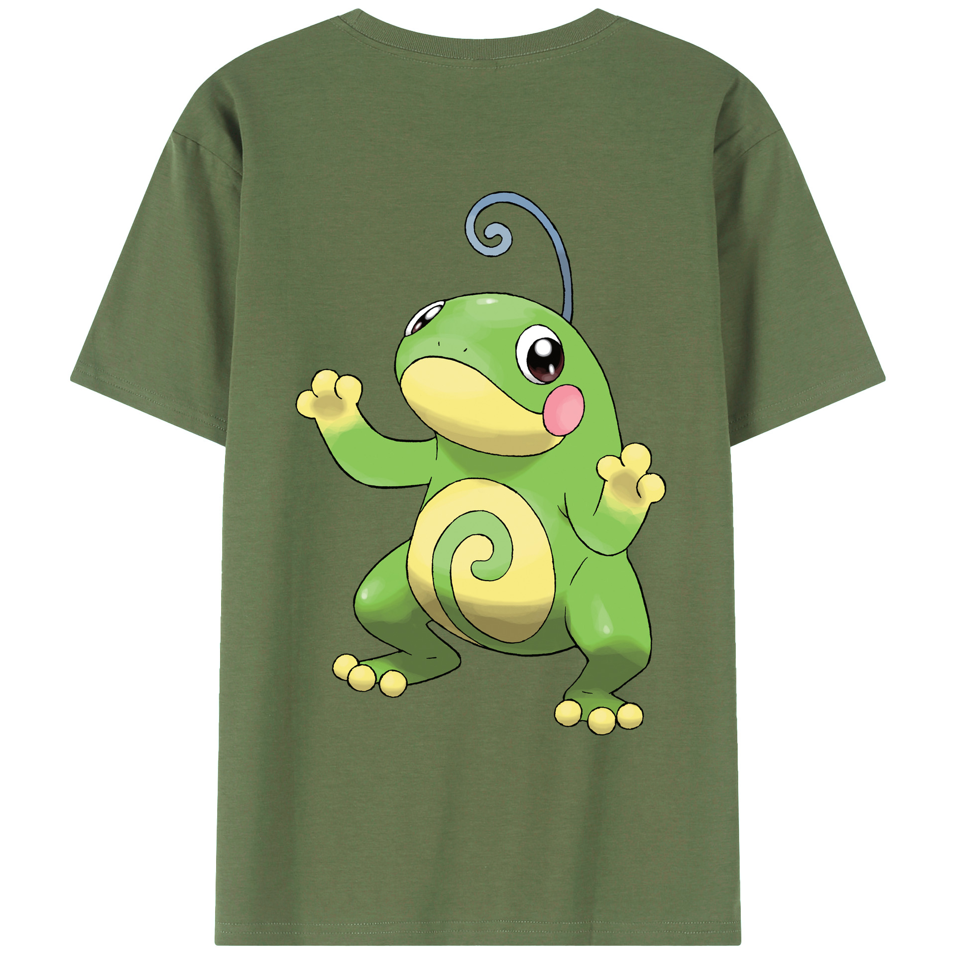 （画像用） ポケットモンスター Pokémon 綿100％ メンズ半袖Tシャツ（バックプリント） 通気性